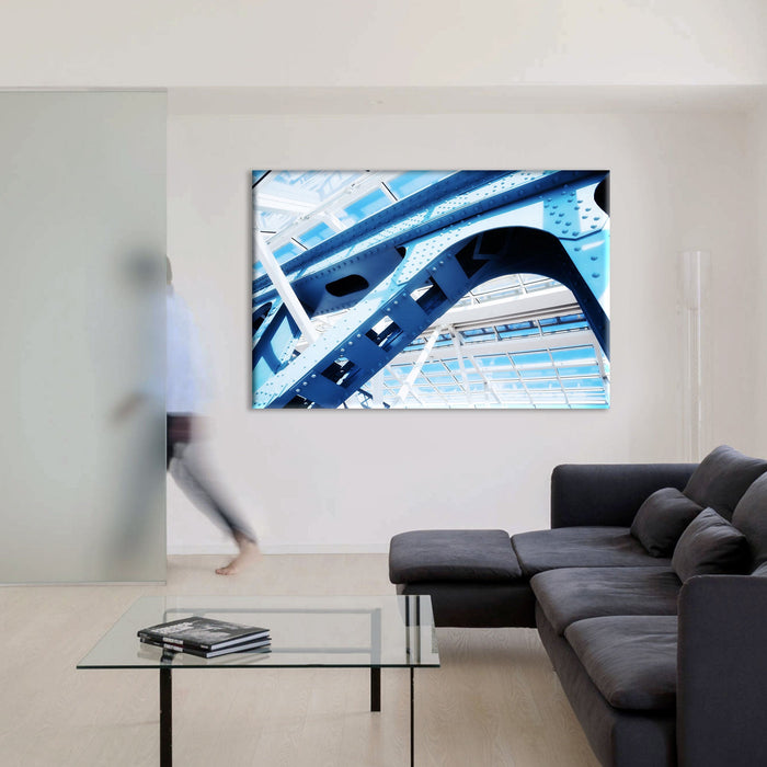 Costruzione astratta moderna - Quadro Canvas su telaio in legno Misura: 140x100 cm