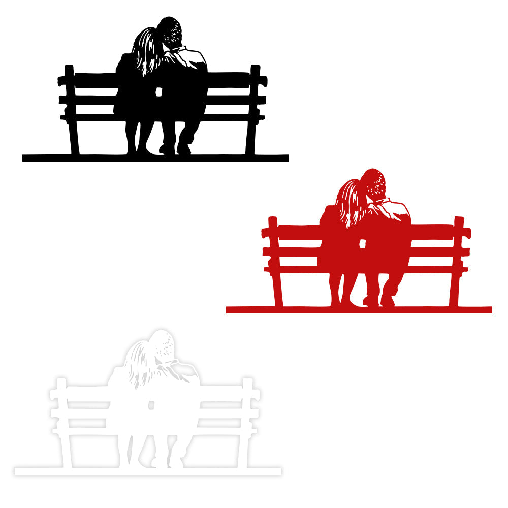 COUPLE - Adesivo murale wall sticker in vinile 55x100 cm Colore: Rosso