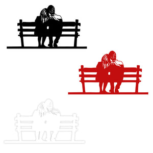 COUPLE - Adesivo murale wall sticker in vinile 55x100 cm Colore: bianco