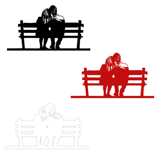 COUPLE - Adesivo murale wall sticker in vinile 55x100 cm Colore: bianco