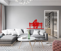 COUPLE - Adesivo murale wall sticker in vinile 55x100 cm Colore: Rosso