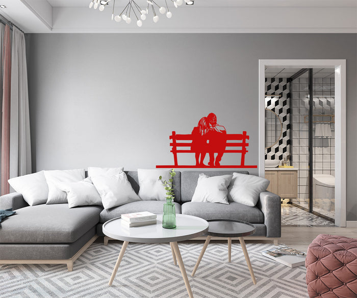 COUPLE - Adesivo murale wall sticker in vinile 55x100 cm Colore: Rosso