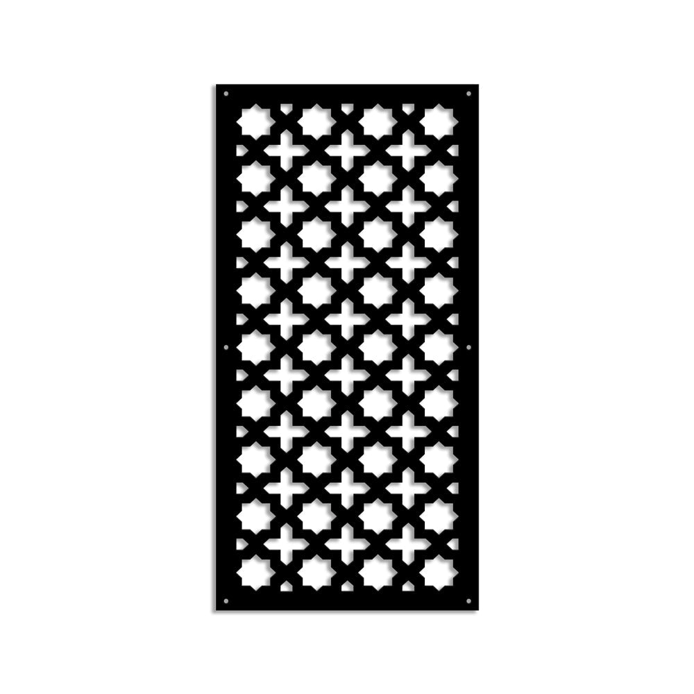 CROSS - Pannello in PVC traforato - Parasole Colore: nero, Misura: 73x148 cm