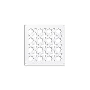 CROSS - Pannello in PVC traforato - Parasole Misura: 48x48 cm, Colore: bianco