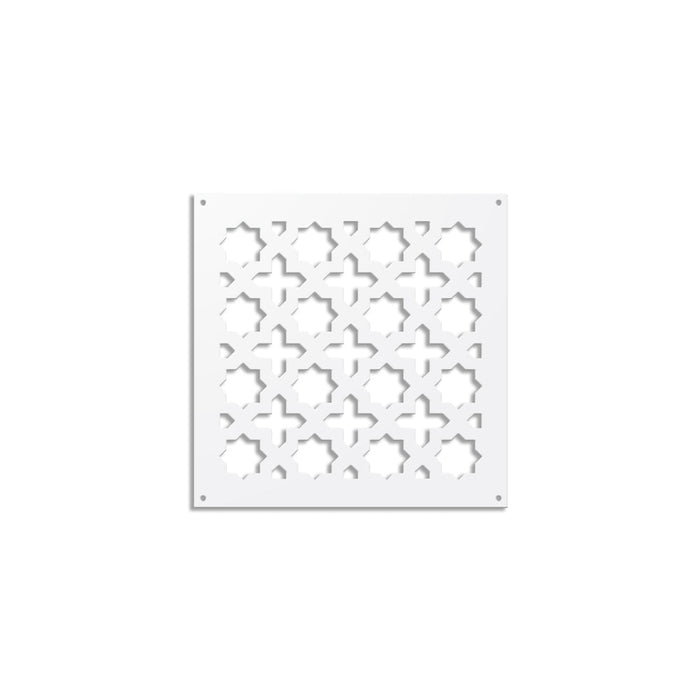 CROSS - Pannello in PVC traforato - Parasole Colore: bianco, Misura: 73x73 cm