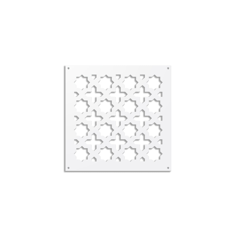 CROSS - Pannello in PVC traforato - Parasole Colore: bianco, Misura: 98x98 cm