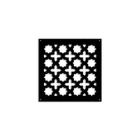 CROSS - Pannello in PVC traforato - Parasole Misura: 73x73 cm, Colore: nero