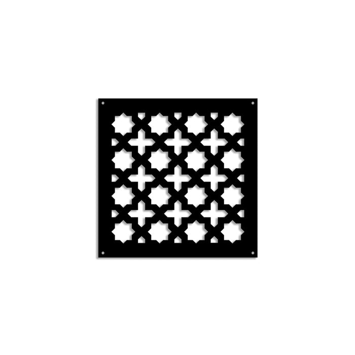 CROSS - Pannello in PVC traforato - Parasole Misura: 73x73 cm, Colore: nero