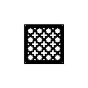 CROSS - Pannello in PVC traforato - Parasole Misura: 48x48 cm, Colore: nero