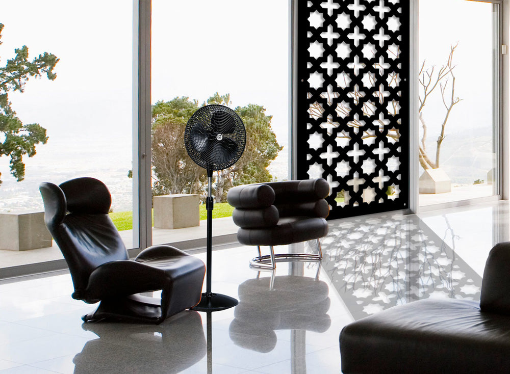 CROSS - Pannello in PVC traforato - Parasole Misura: 47x94 cm, Colore: nero