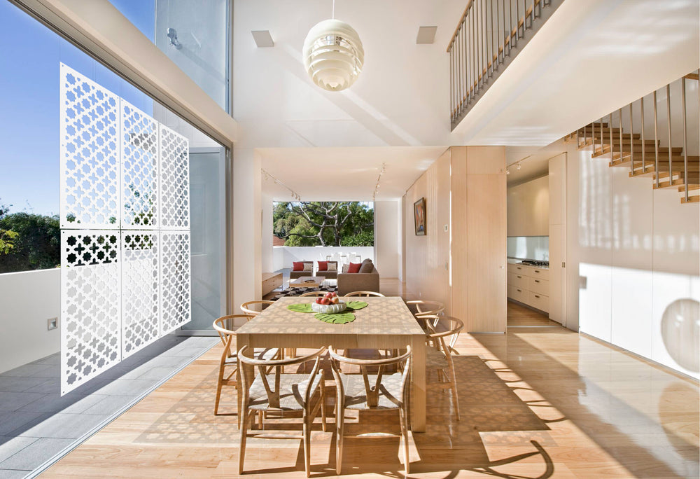 CROSS - Pannello in PVC traforato - Parasole Colore: bianco, Misura: 98x198 cm