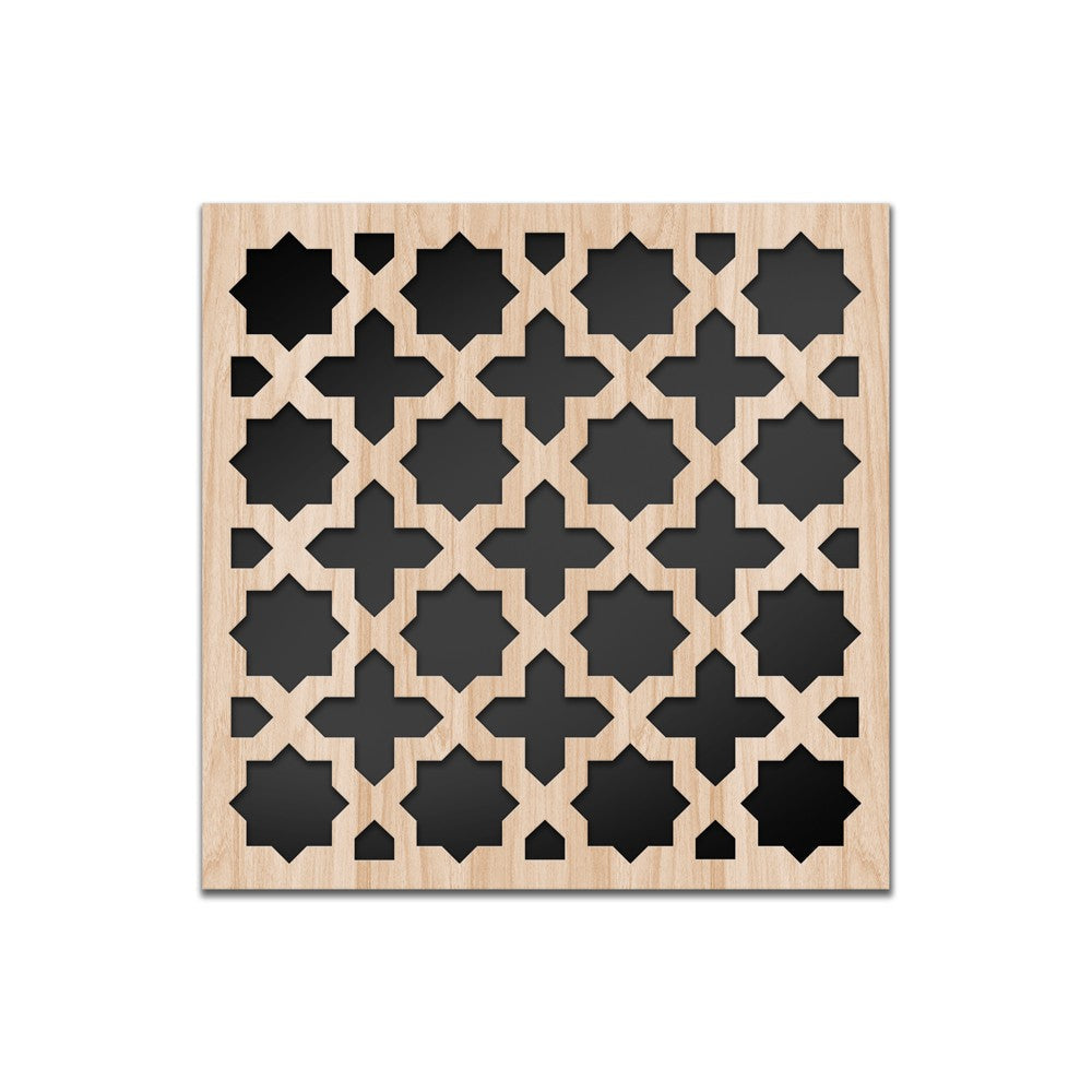 CROSS - Quadro arredo LASERCUT composito Legno e PVC Misura: 40x40 cm