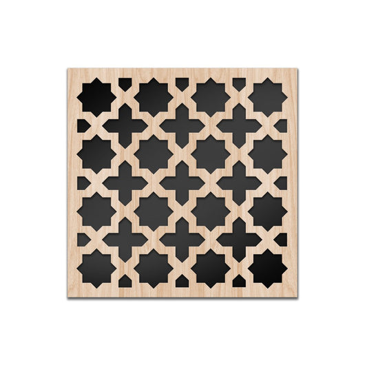 CROSS - Quadro arredo LASERCUT composito Legno e PVC Misura: 40x40 cm