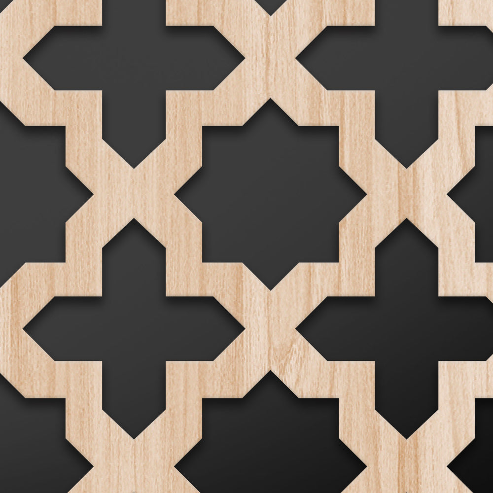 CROSS - Quadro arredo LASERCUT composito Legno e PVC Misura: 40x40 cm