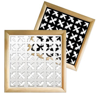CRUSADES - Moduli Decorativi in Legno e PVC Misura: 73x73 cm, Colore: nero