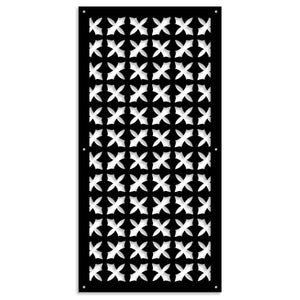 CRUSADES - Pannello in PVC traforato - Parasole Misura: 50x150 cm, Colore: nero