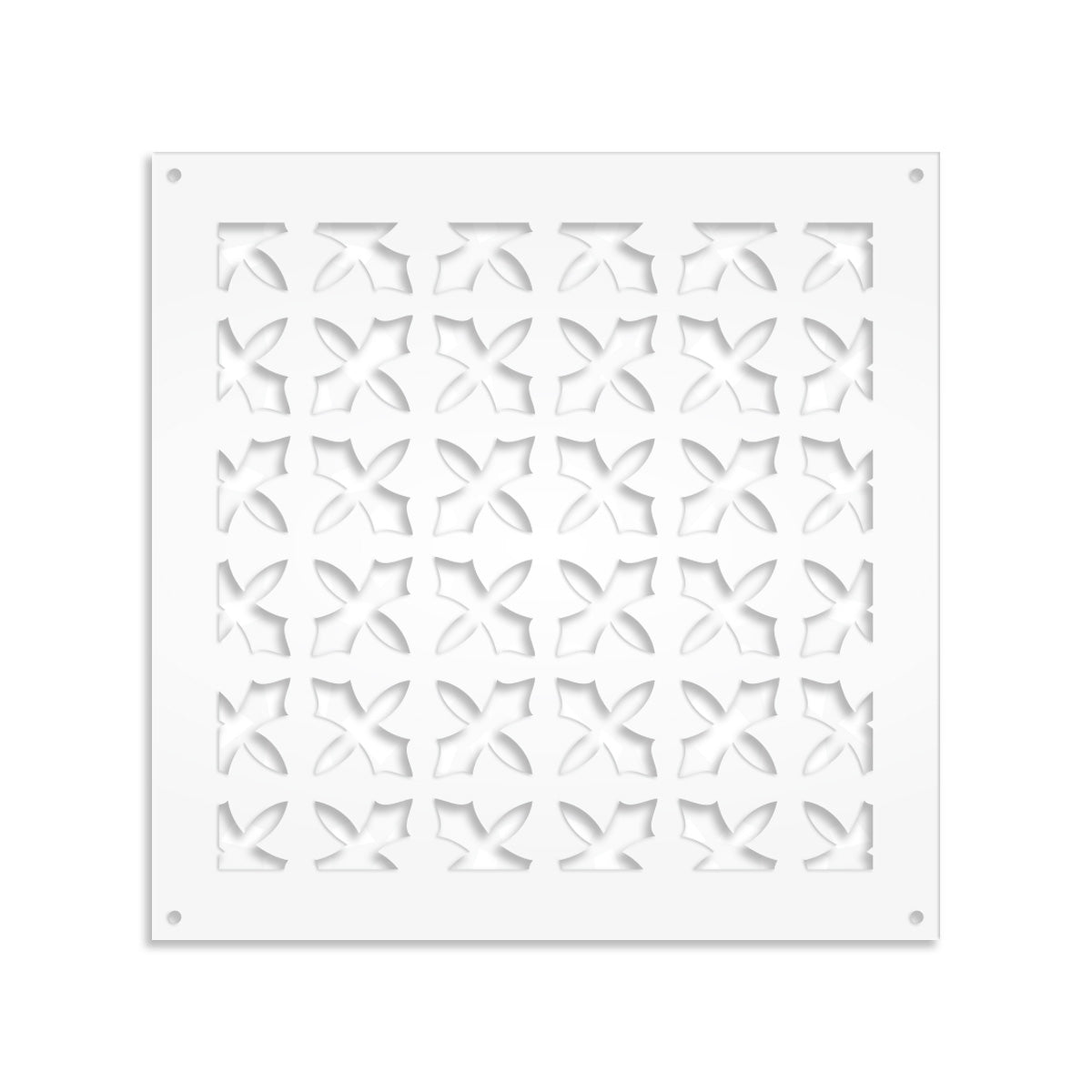 CRUSADES - Pannello in PVC traforato - Parasole Misura: 48x48 cm, Colore: bianco