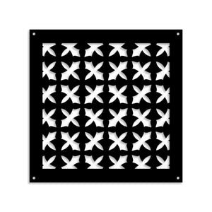 CRUSADES - Pannello in PVC traforato - Parasole Misura: 98x98 cm, Colore: nero
