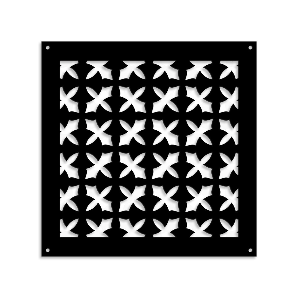 CRUSADES - Pannello in PVC traforato - Parasole Misura: 73x73 cm, Colore: nero