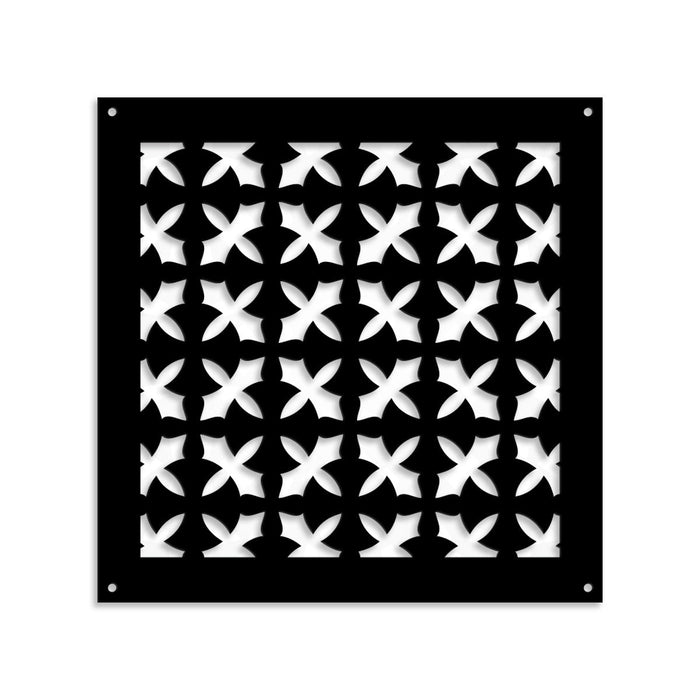CRUSADES - Pannello in PVC traforato - Parasole Misura: 73x73 cm, Colore: nero