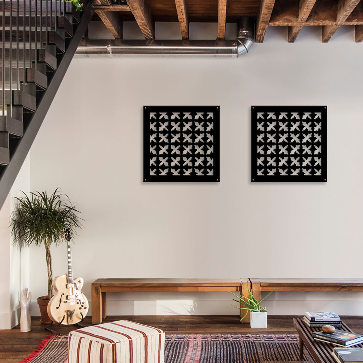 CRUSADES - Pannello in PVC traforato - Parasole Misura: 98x98 cm, Colore: nero