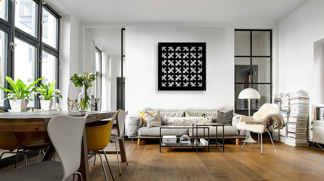 CRUSADES - Pannello in PVC traforato - Parasole Misura: 73x73 cm, Colore: nero