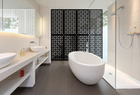 CRUSADES - Pannello in PVC traforato - Parasole Misura: 50x150 cm, Colore: nero