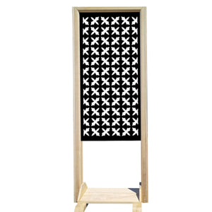 CRUSADES - Separè - Paravento modulabile - 70x190cm - in Legno e PVC Colore: nero