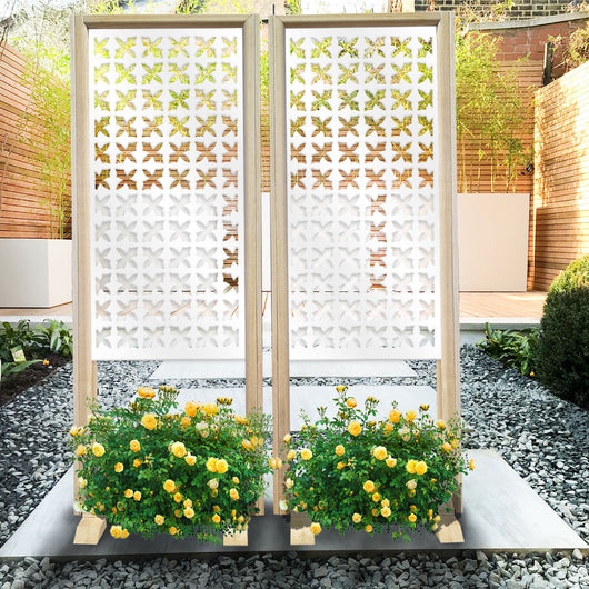 CRUSADES - Separè - Paravento modulabile - 70x190cm - in Legno e PVC Colore: bianco