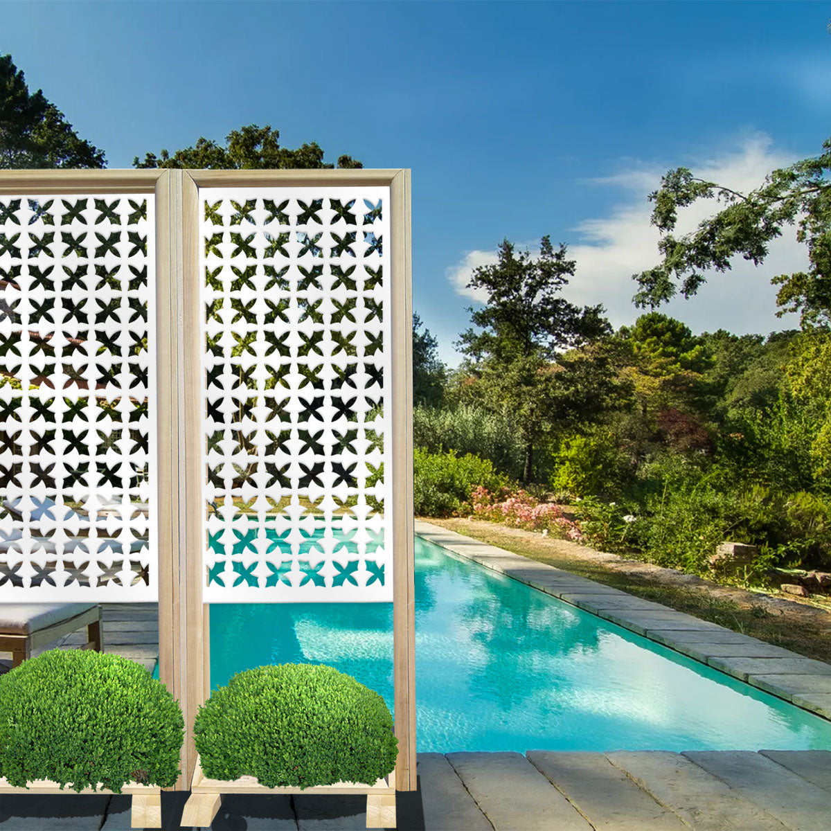 CRUSADES - Separè - Paravento modulabile - 70x190cm - in Legno e PVC Colore: bianco