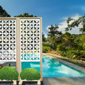 CRUSADES - Separè - Paravento modulabile - 70x190cm - in Legno e PVC Colore: bianco