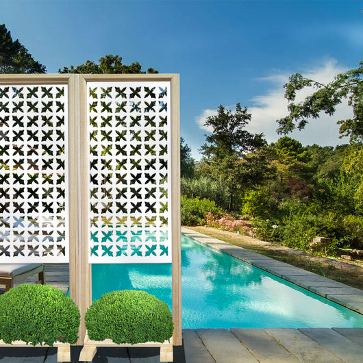 CRUSADES - Separè - Paravento modulabile - 70x190cm - in Legno e PVC Colore: bianco