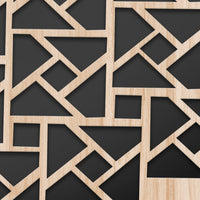 CUBI - Quadro arredo LASERCUT composito Legno e PVC Misura: 60x60 cm