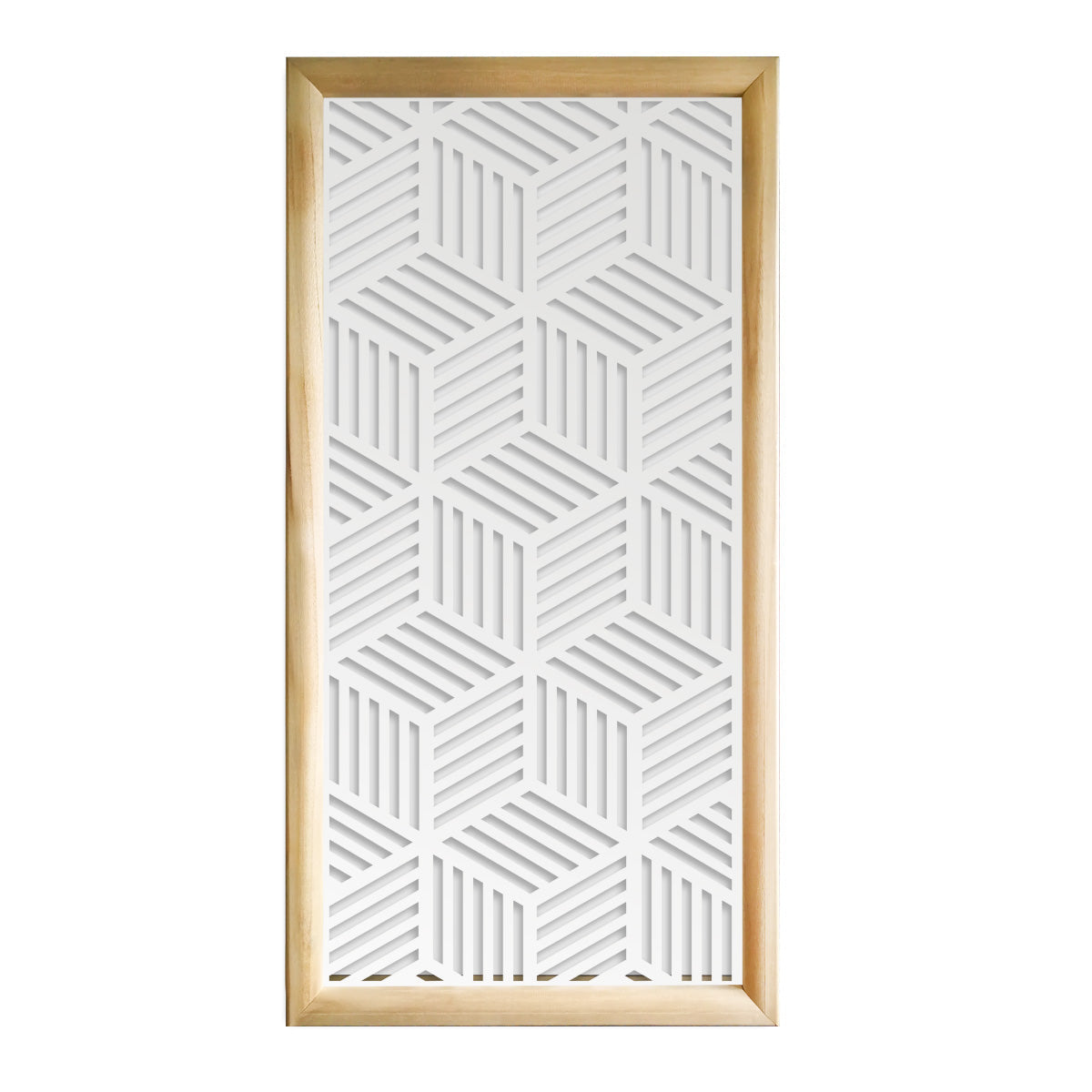 CUBIC - Moduli Decorativi in Legno e PVC Misura: 47x94 cm, Colore: bianco
