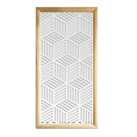 CUBIC - Moduli Decorativi in Legno e PVC Misura: 47x94 cm, Colore: bianco