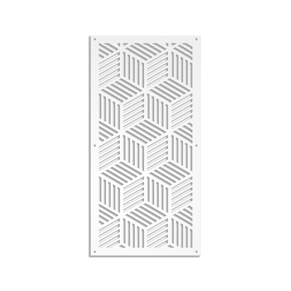 CUBIC - Pannello in PVC traforato - Parasole Misura: 98x198 cm, Colore: bianco
