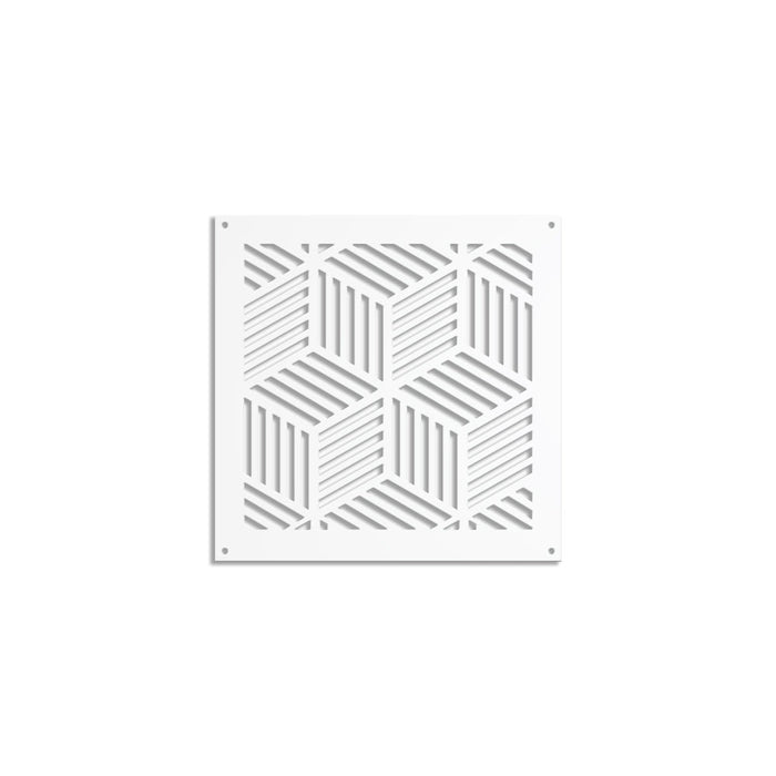 CUBIC - Pannello in PVC traforato - Parasole Misura: 48x48 cm, Colore: bianco
