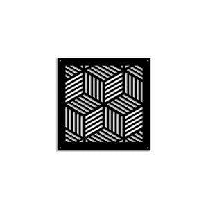 CUBIC - Pannello in PVC traforato - Parasole Colore: nero, Misura: 73x73 cm