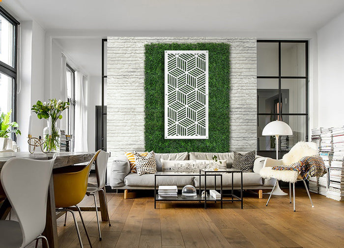 CUBIC - Pannello in PVC traforato - Parasole Misura: 47x94 cm, Colore: bianco