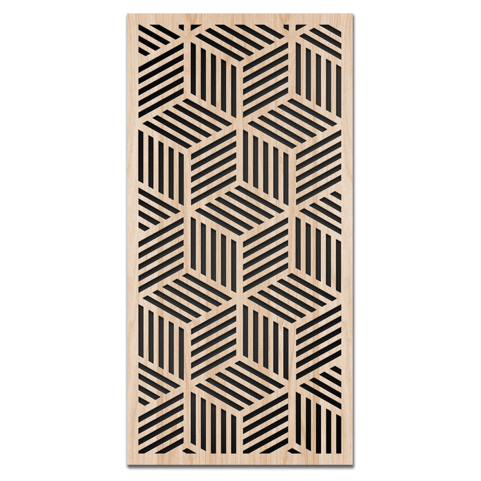 CUBIC - Quadro arredo LASERCUT composito Legno e PVC Misura: 70x140 cm