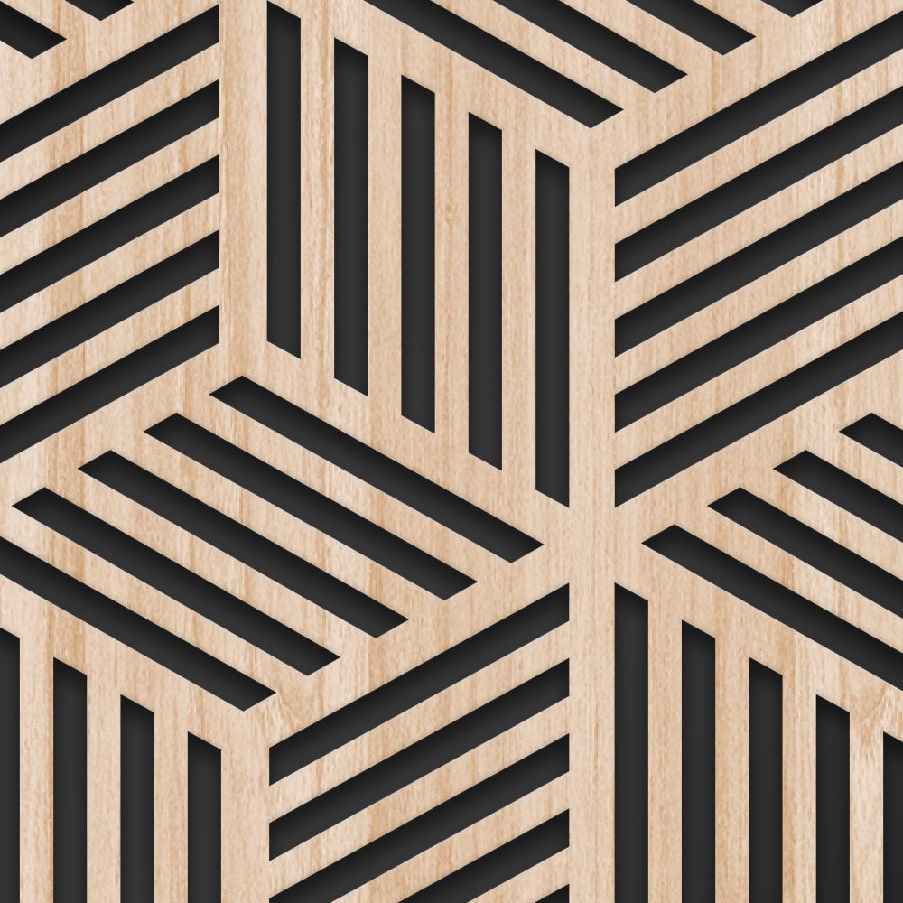 CUBIC - Quadro arredo LASERCUT composito Legno e PVC Misura: 70x140 cm