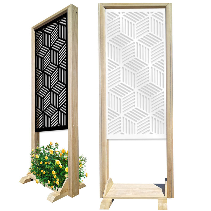 CUBIC - Separè¨ - Paravento modulabile - 70x190cm - in Legno e PVC Colore: nero