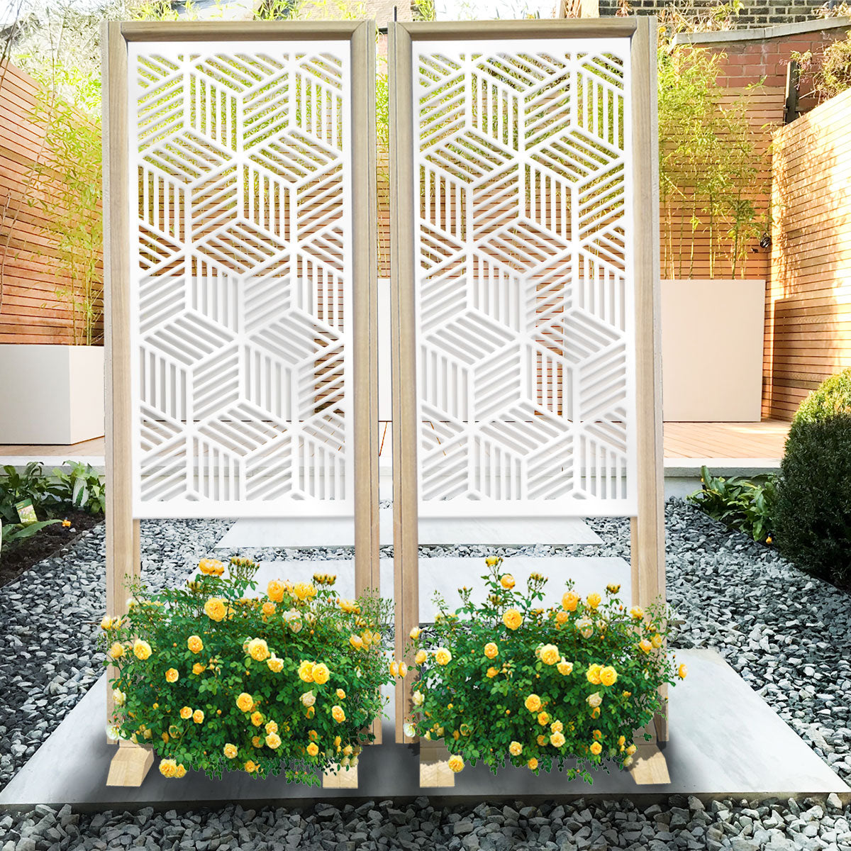 CUBIC - Separè¨ - Paravento modulabile - 70x190cm - in Legno e PVC Colore: bianco