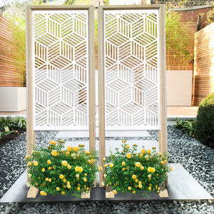 CUBIC - Separè¨ - Paravento modulabile - 70x190cm - in Legno e PVC Colore: bianco