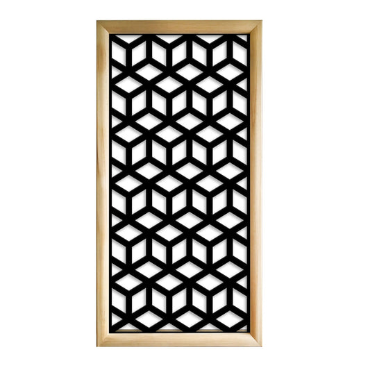 CUBO - Moduli Decorativi in Legno e PVC Misura: 73x148 cm, Colore: nero