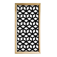 CUBO - Moduli Decorativi in Legno e PVC Colore: nero, Misura: 47x94 cm