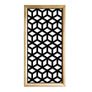 CUBO - Moduli Decorativi in Legno e PVC Colore: nero, Misura: 47x94 cm