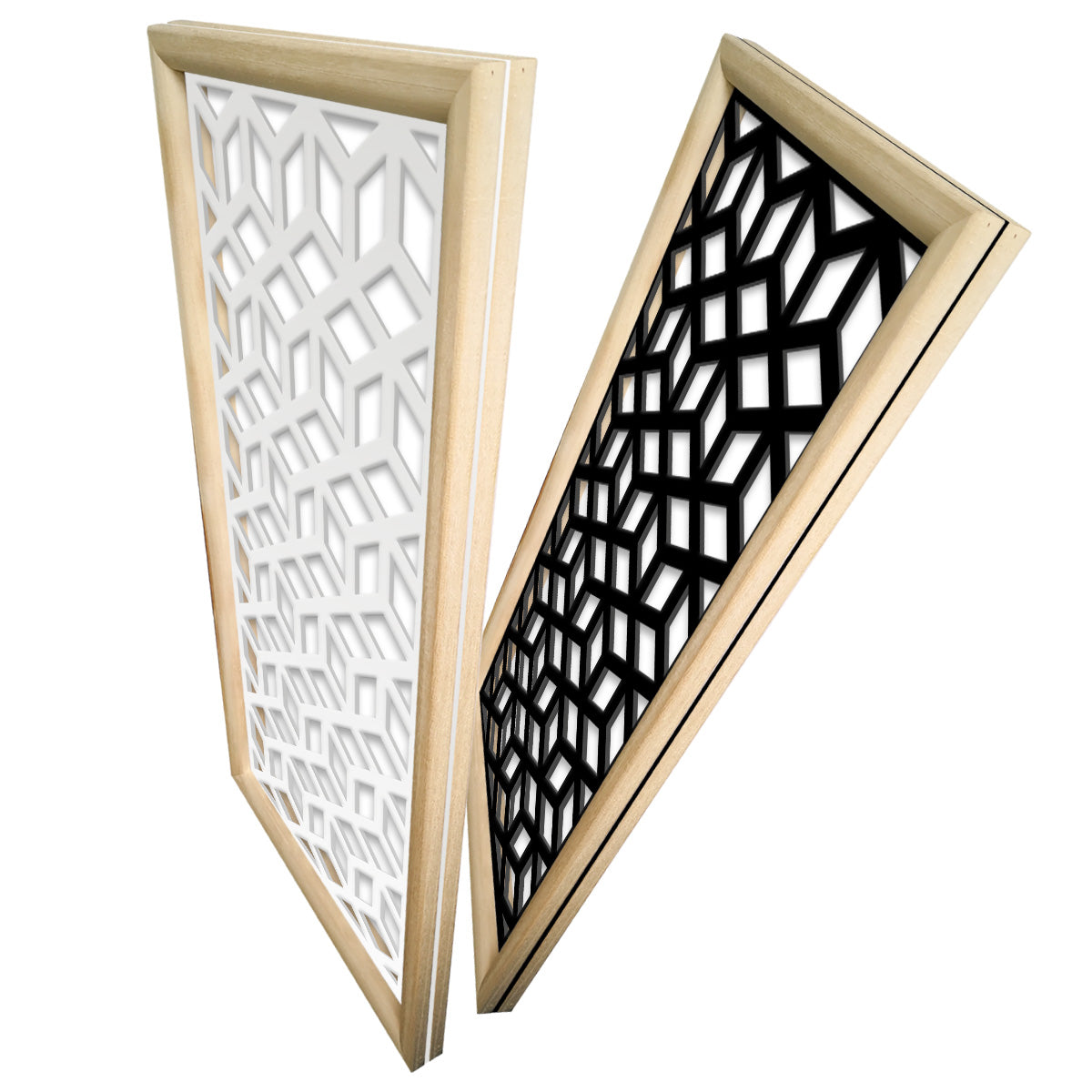 CUBO - Moduli Decorativi in Legno e PVC Colore: bianco, Misura: 73x148 cm