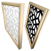 CUBO - Moduli Decorativi in Legno e PVC Colore: bianco, Misura: 98x98 cm