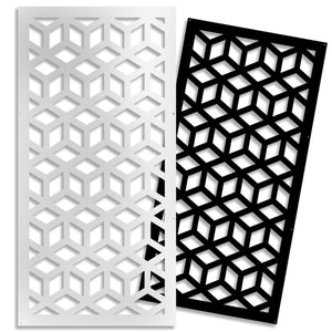 CUBO - Pannello in PVC traforato - Parasole Colore: bianco, Misura: 50x150 cm